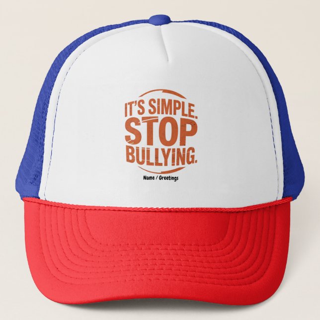 Casquette Il s’agit d’un simple arrêt de l’intimidation (Devant)