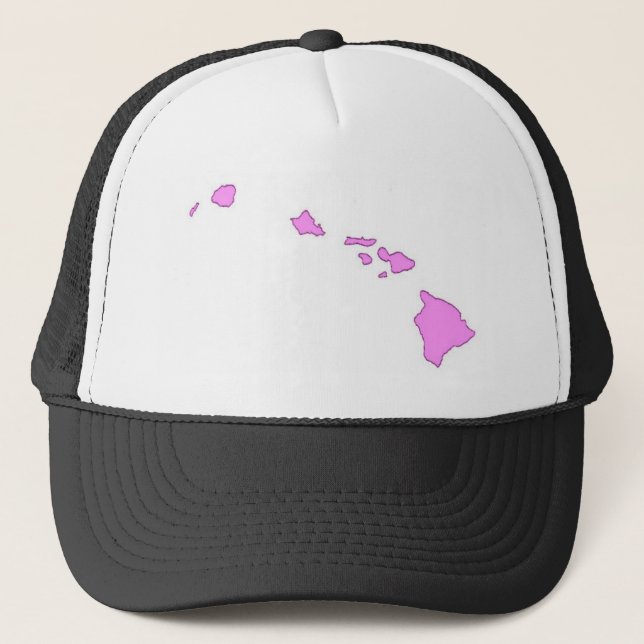 Casquette île hawaïenne rose (Devant)