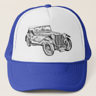 Casquette Illustration antique de voiture de sport de comit
