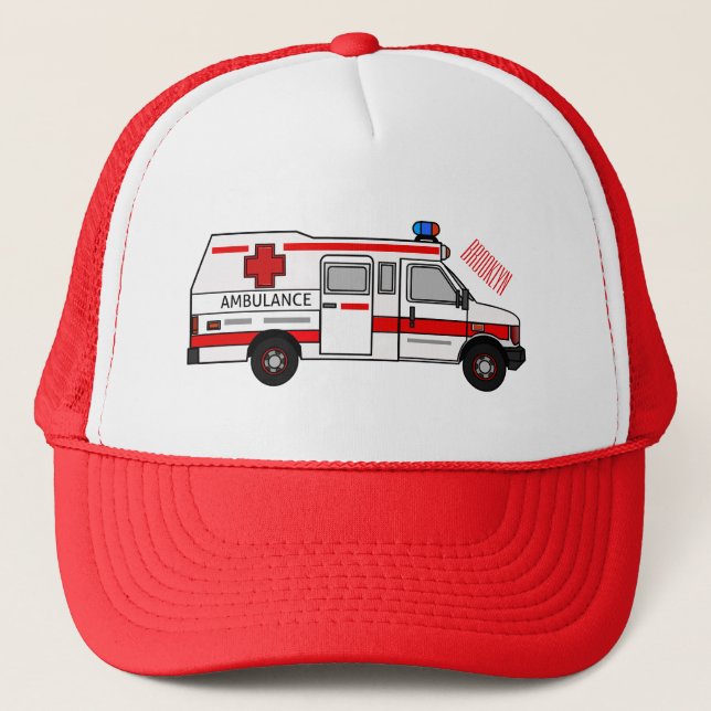 Casquette Illustration d'ambulance (Devant)