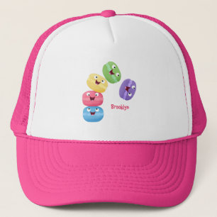 Casquette Illustration de caricature de macarons marrant mig
