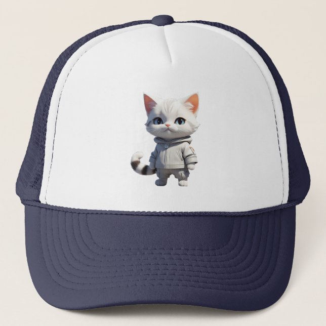 Casquette Illustration de chats cool et adorables (Devant)
