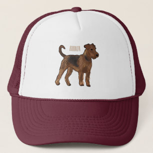 Casquette illustration de chien airedale terrier de dessin a