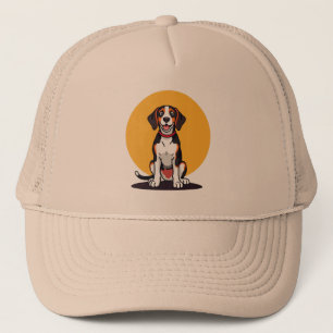 Casquette Illustration de chien de dessin animé mignon