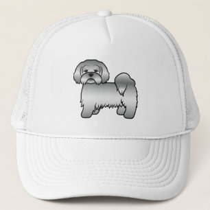 Casquette Illustration de chien de dessin animé mignon Lhasa
