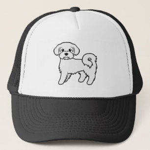 Casquette Illustration de chien de dessin animé mignon malta