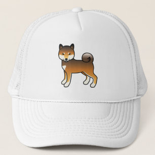 Casquette Illustration de chien de dessin animé mignon Shiba
