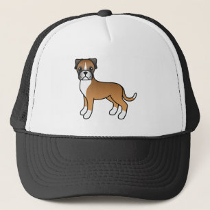Casquette Illustration de chien de dessin de chien de boxe d
