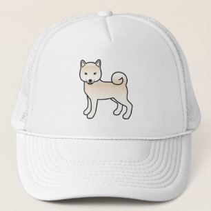 Casquette Illustration de chien de dessin de crème Shiba Inu