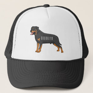 Casquette Illustration de chien Rottweiler