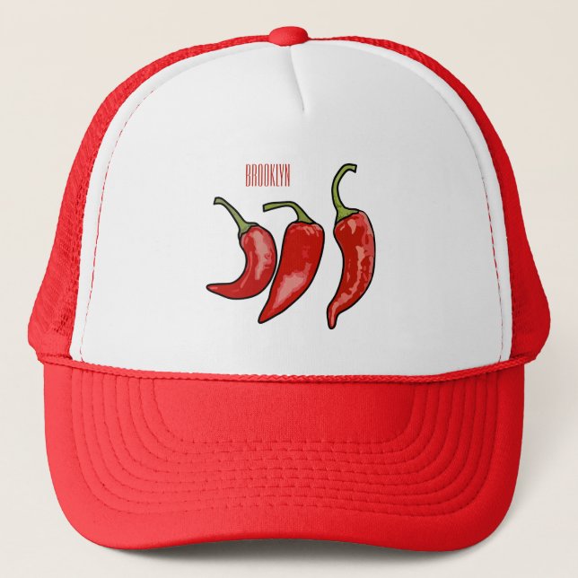 Casquette Illustration de chili (Devant)