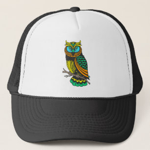 Casquette Illustration de chouette colorée mignonne pour Hal