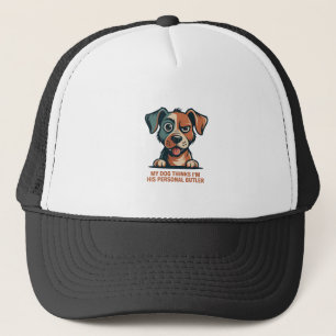 Casquette Illustration de citation drôle de chien majordome