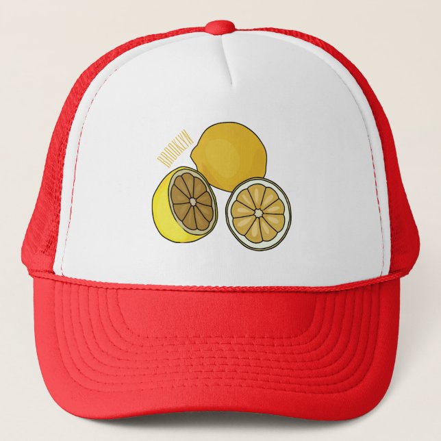 Casquette Illustration de citron (Devant)
