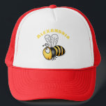 Casquette Illustration de dessin animé d'abeilles joyeux<br><div class="desc">Partagez le dernier buzz ! Cette jolie bourde est dessinée dans un joyeux style de dessin animé.</div>