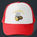Casquette Illustration de dessin animé d'abeilles joyeux<br><div class="desc">Partagez le dernier buzz ! Cette jolie bourde est dessinée dans un joyeux style de dessin animé.</div>