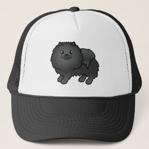 Casquette Illustration de dessin animé de chien Pomeranian n