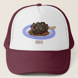 Casquette Illustration de dessin animé de jarret d'agneau br