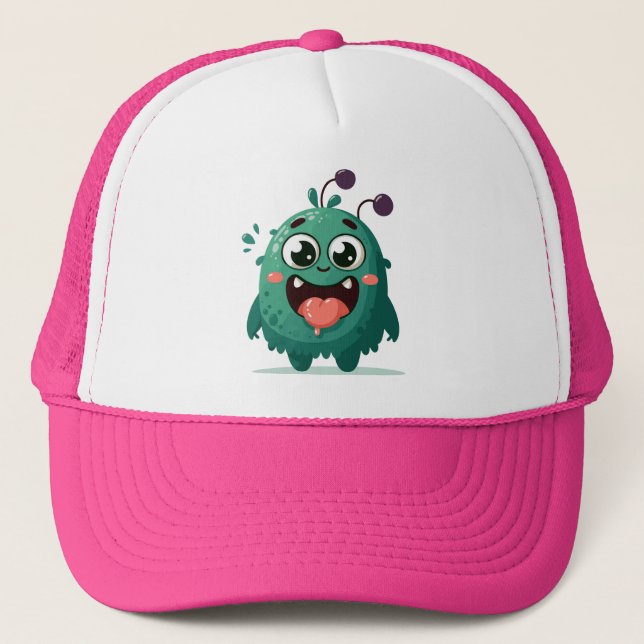 Casquette Illustration de dessin animé de monstre mignon (Devant)