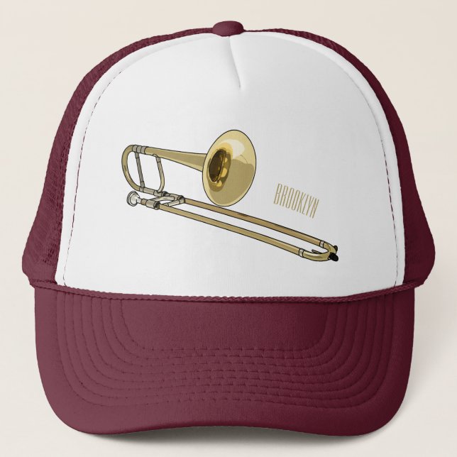 Casquette Illustration de dessin animé de Trombone (Devant)