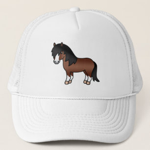 Casquette Illustration de dessin animé mignon de poney Shetl