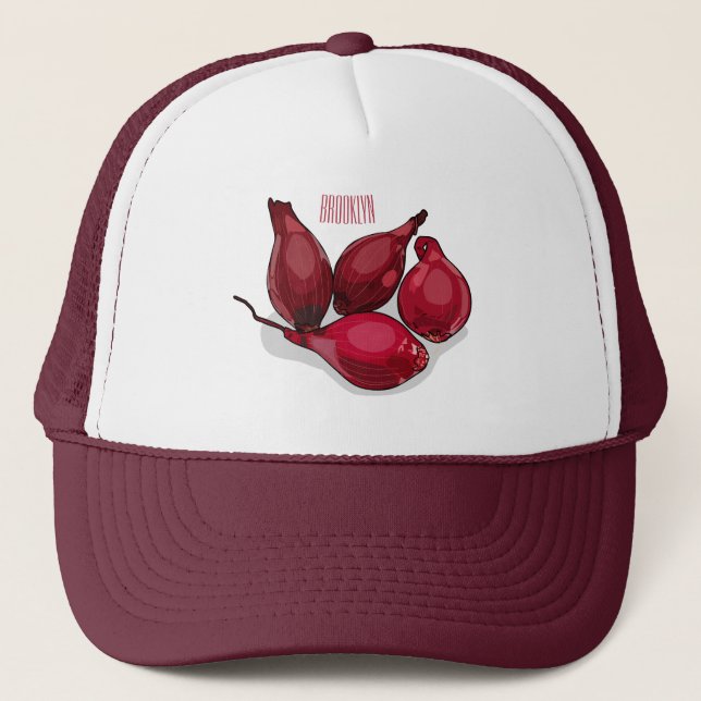 Casquette Illustration de dessin animé Shallot (Devant)