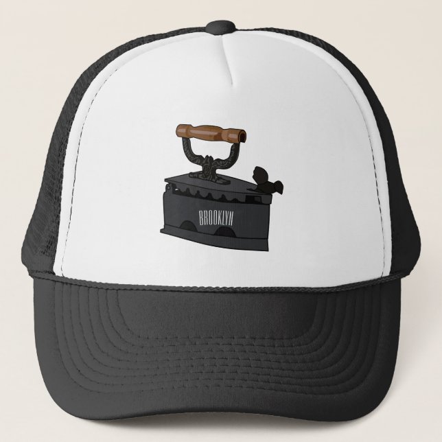 Casquette Illustration de dessin en fer de Charbon (Devant)