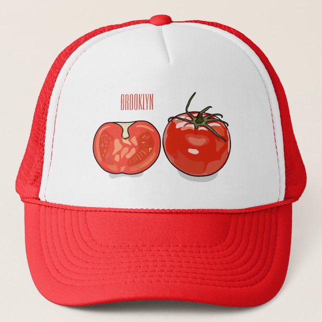 Casquette Illustration de dessin sur la tomate (Devant)