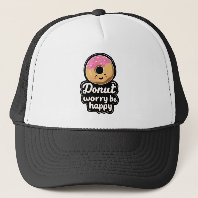 Casquette Illustration de donut souriant mignon – “Donut Wor (Devant)