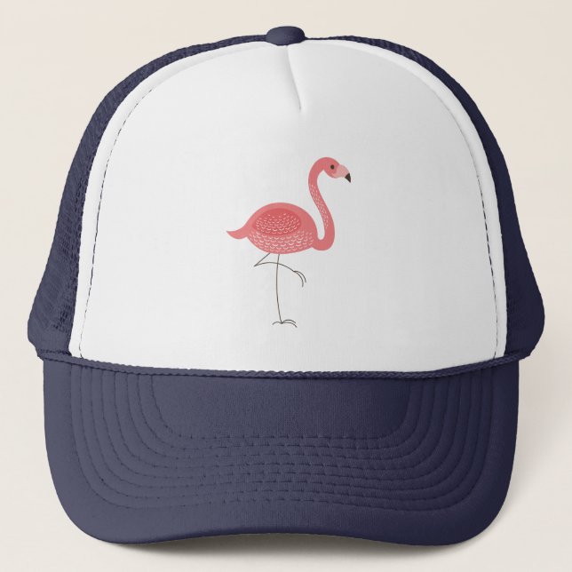 Casquette Illustration de Flamant rose rose mou (Devant)