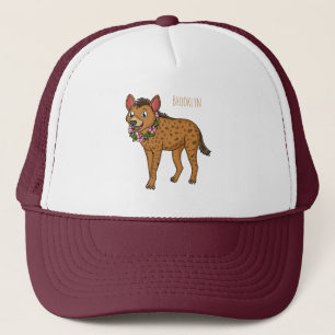 Casquette Illustration de Hyena et de fleurs