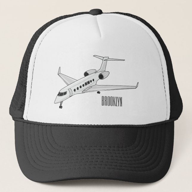 Casquette Illustration de jet privé (Devant)