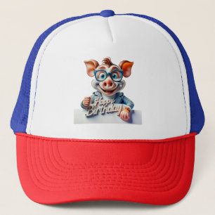 Casquette Illustration de joyeux anniversaire en dessin anim