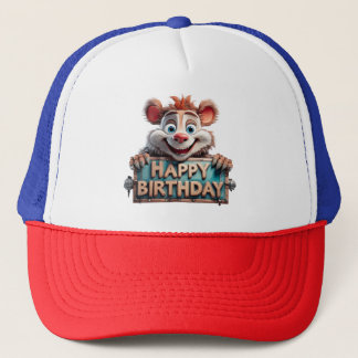 Casquette Illustration de joyeux anniversaire en dessin anim