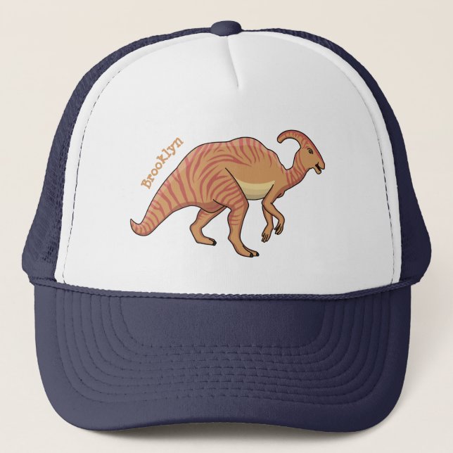 Casquette Illustration de la caricature de dinosaure du para (Devant)