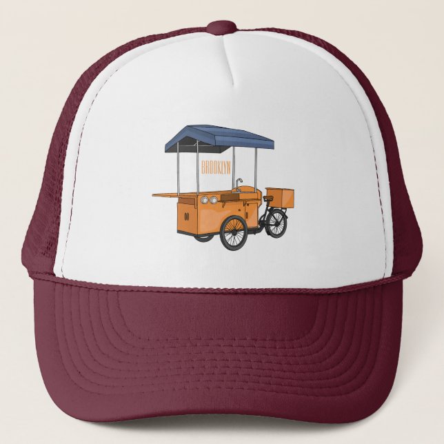 Casquette Illustration de la carotte de vélo (Devant)