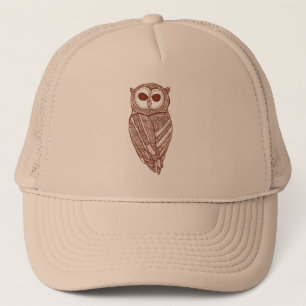Casquette Illustration de la chouette Brown