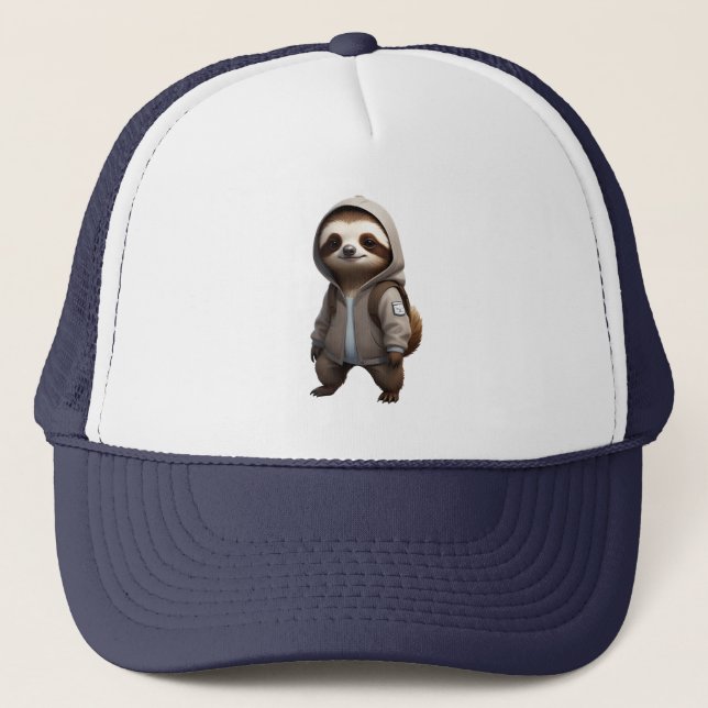 Casquette Illustration de la fente cool et adorable (Devant)