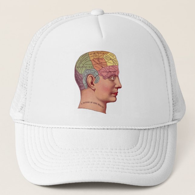 Casquette Illustration de la fonction cérébrale vintage (Devant)