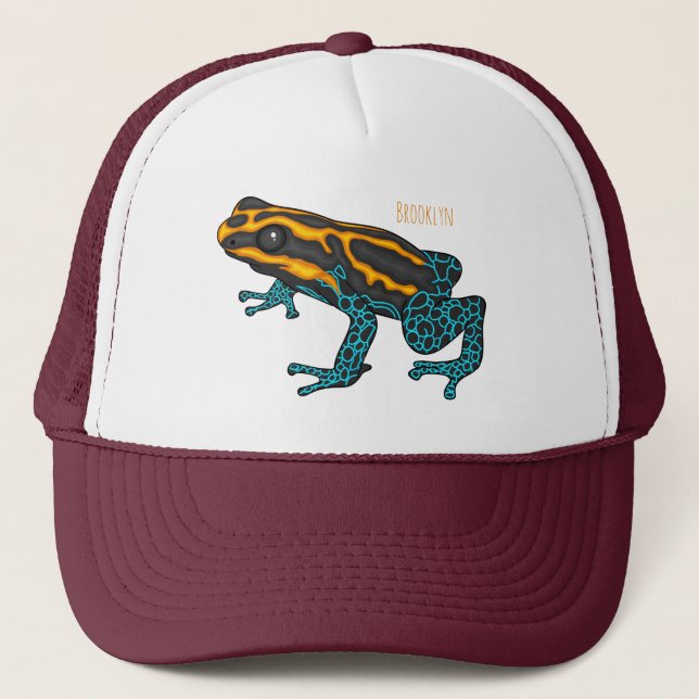 Casquette Illustration de la grenouille à fléchettes de pois (Devant)