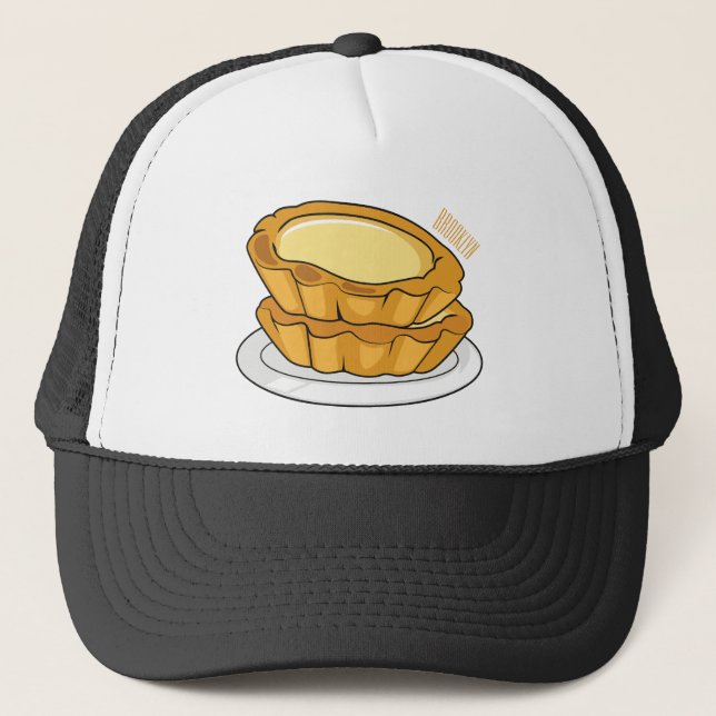 Casquette Illustration de la tarte à l'oeuf (Devant)