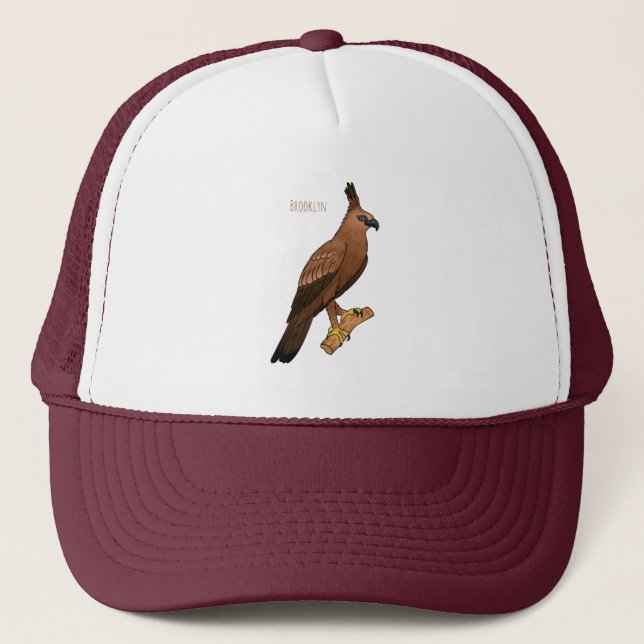 Casquette Illustration de l'aigle à faucon de Javan (Devant)