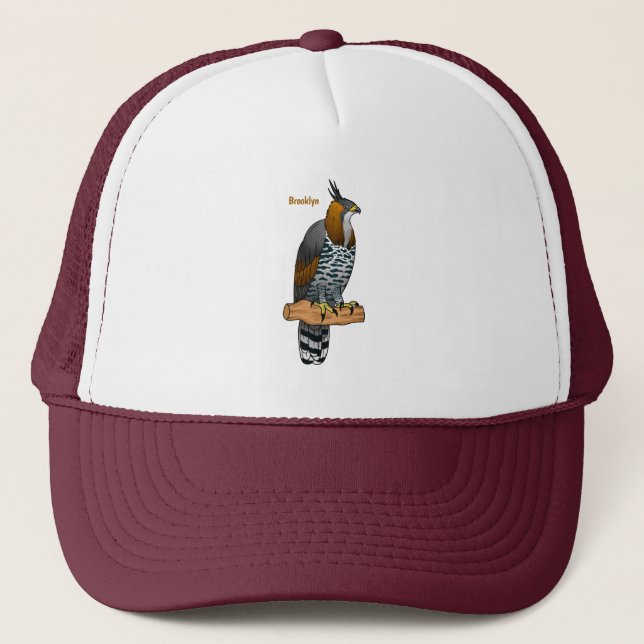Casquette Illustration de l'aigle à faucon orné (Devant)