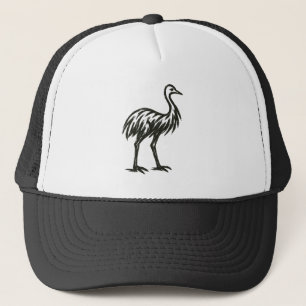 Casquette Illustration de l'émeu sauvage avec encre grasse e