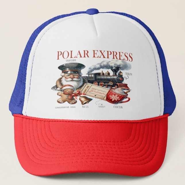 Casquette Illustration de l'Express magique polaire (Devant)