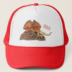 Casquette Illustration de lézard à col frisé
