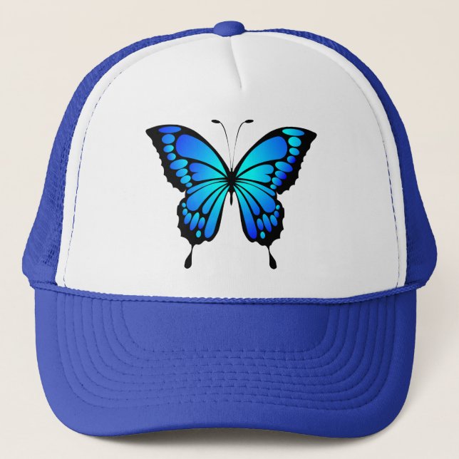 Casquette Illustration de l'insecte bleu papillon - T-shirt  (Devant)