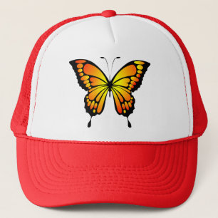 Casquette Illustration de l'insecte jaune rouge papillon-202