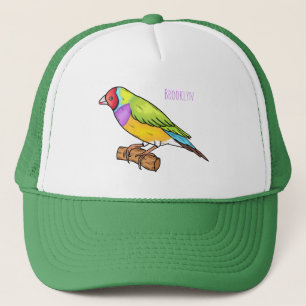 Casquette Illustration de l'oiseau de taille gouldienne