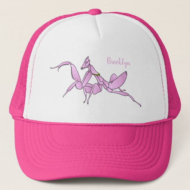 Casquette Illustration de l'orchidée mante (Devant)